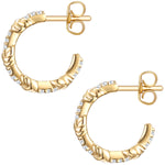 Creolen gold mit Knoten Zirkonia