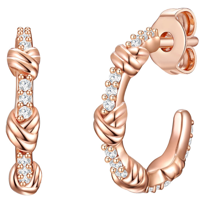 Creolen roségold mit Knoten