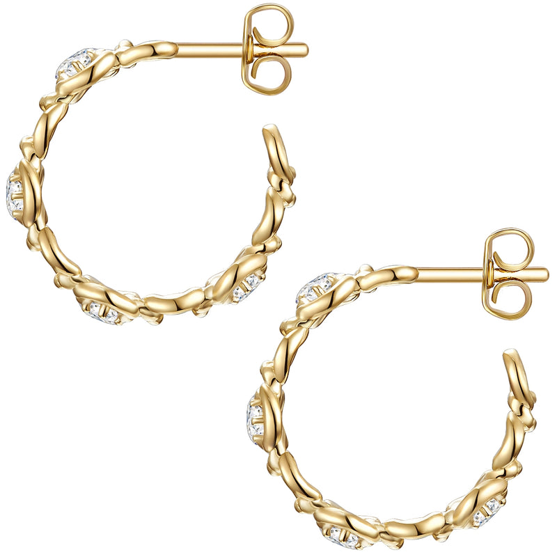 Creolen gold Chunky Zirkonia