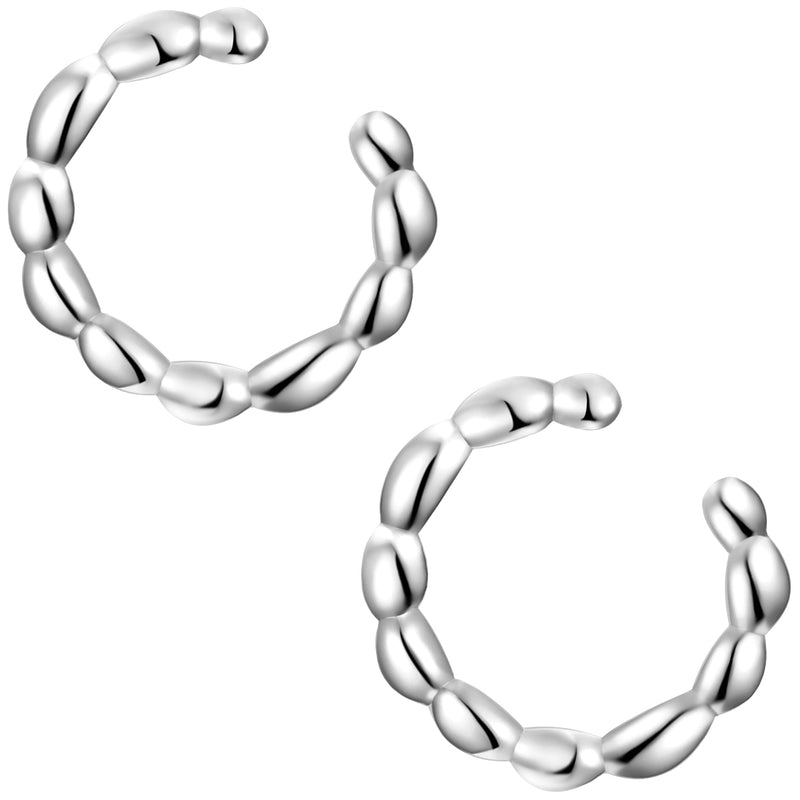 Ohrklemme mit Zirkonia silber, 2 Stück