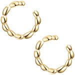 Ohrklemme mit Zirkonia gelbgold, 2 Stück