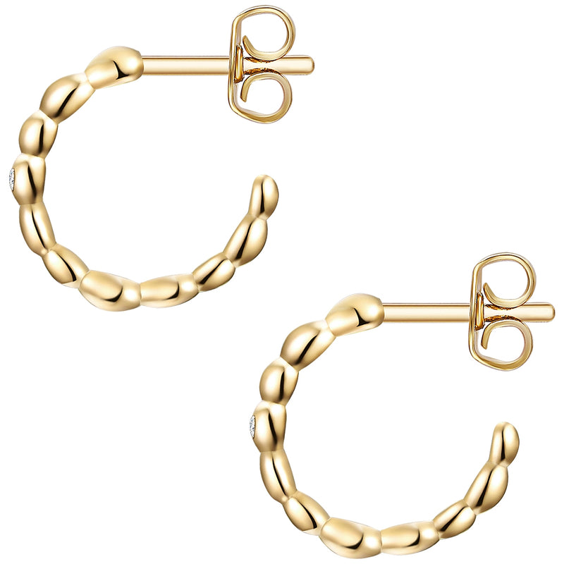 Creolen mit Zirkonia gelbgold