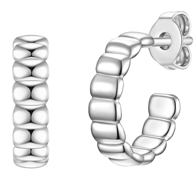 Halbcreolen Silber