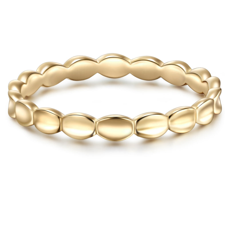 Silberring plain gold