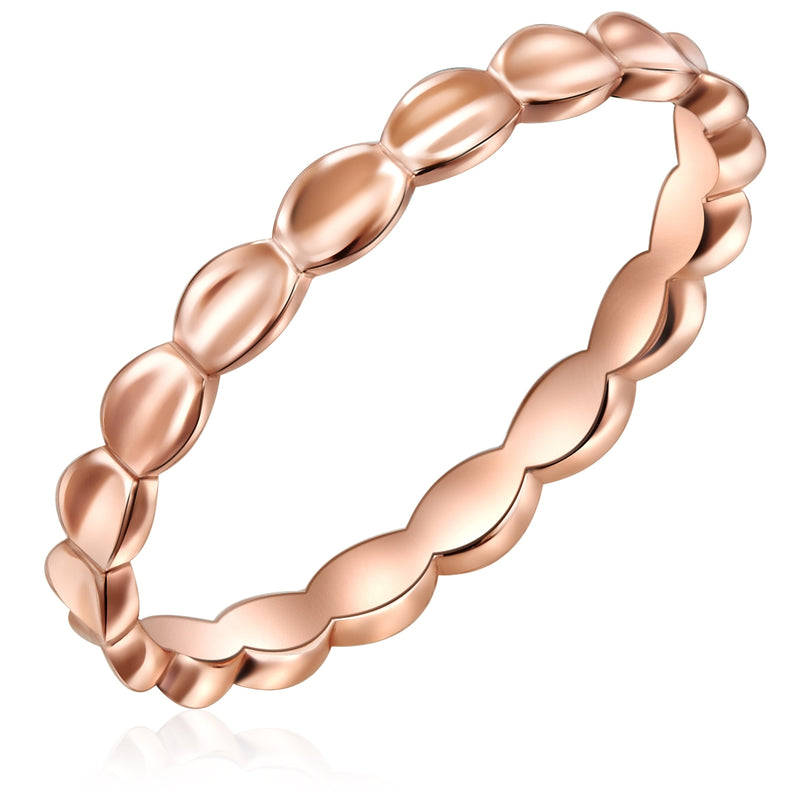 Silberring plain roségold