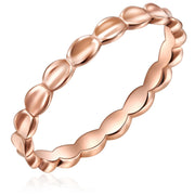 Silberring plain roségold
