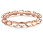 Silberring plain roségold