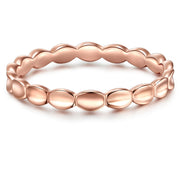 Silberring plain roségold