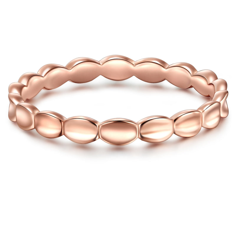 Silberring plain roségold