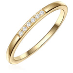 Silber Ring mit Zirkonia gold