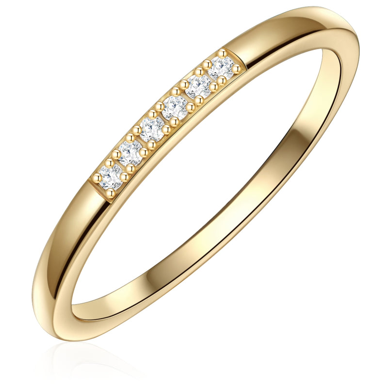 Ring mit Zirkonia gelbgold