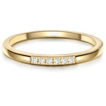 Silber Ring mit Zirkonia gold