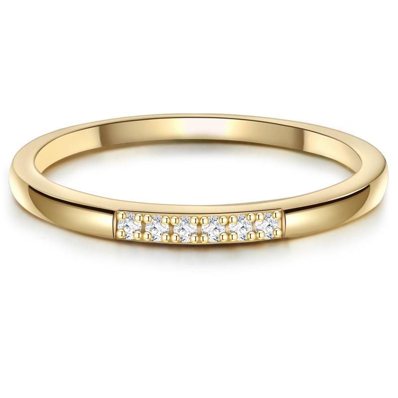 Ring mit Zirkonia gelbgold