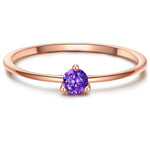 Ring roségold mit Zirkonia lila