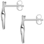 Ohrstecker silber gedreht