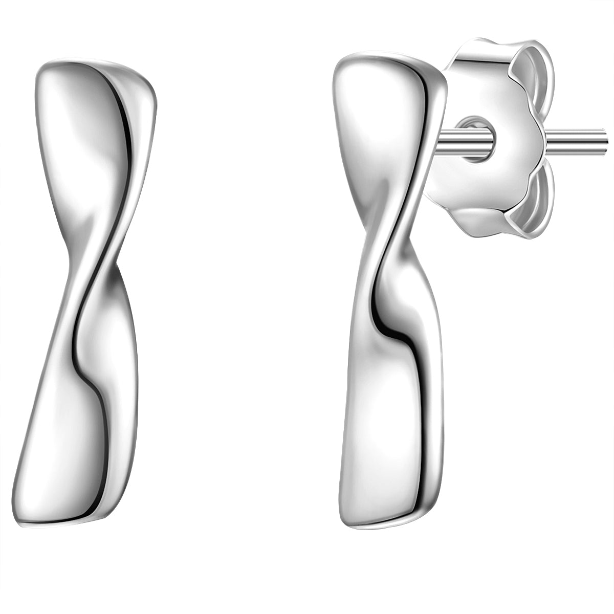 Ohrstecker silber gedreht