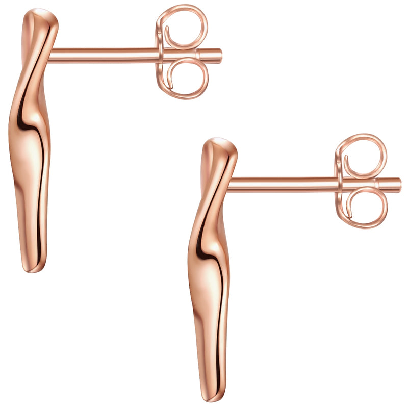 Ohrstecker roségold gedreht