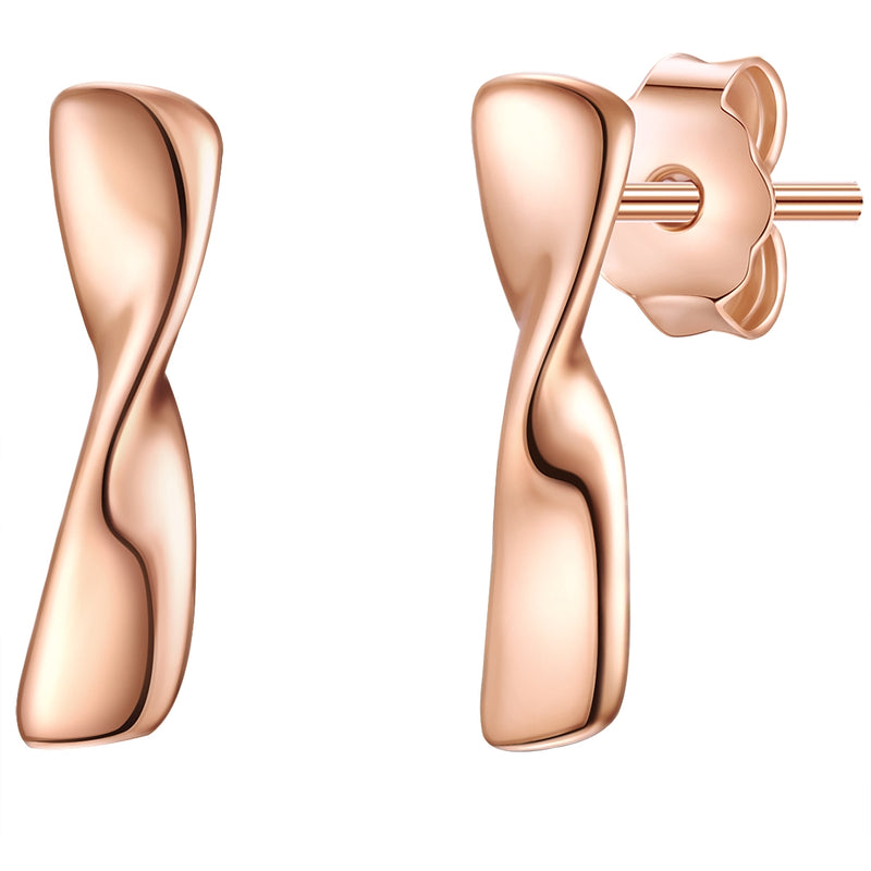 Ohrstecker roségold gedreht