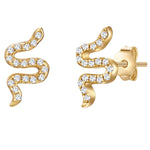 Ohrstecker gold Schlange Zirkonia