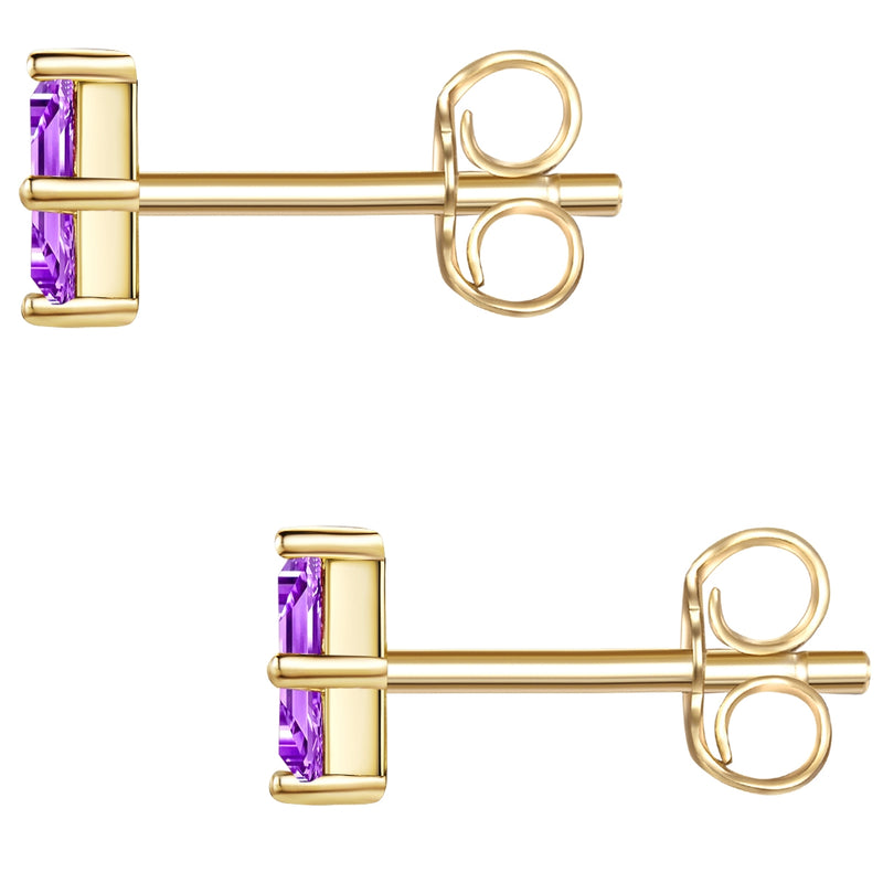 Ohrstecker gold Zirkonia Amethyst-Look