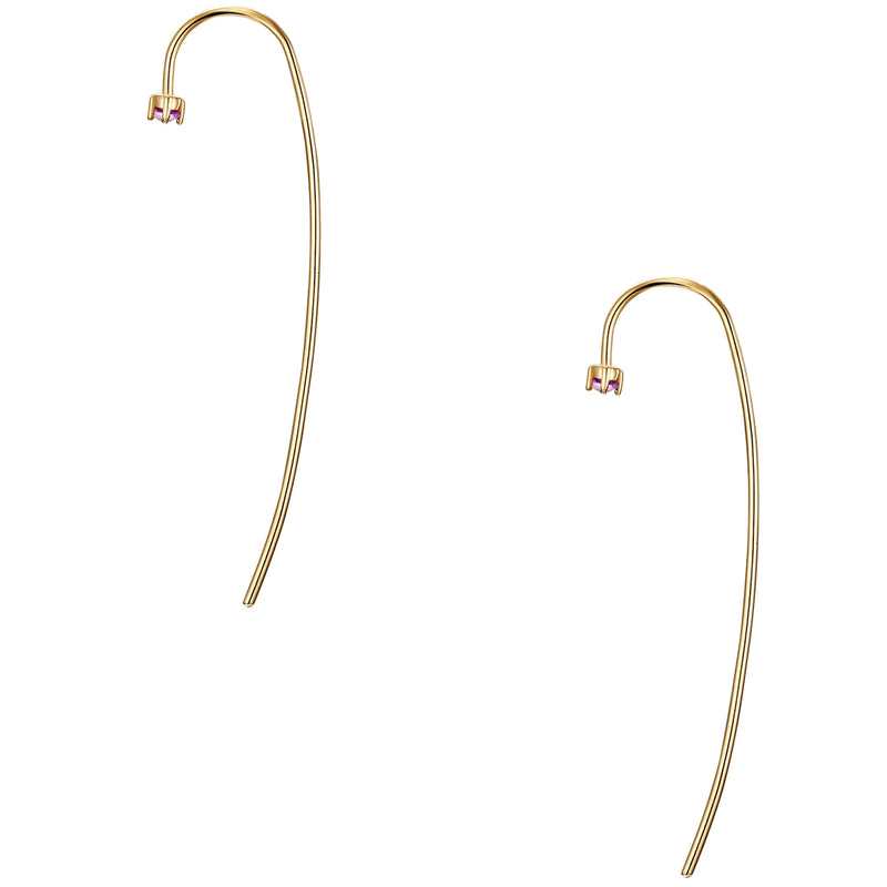 Ohrhänger Zirkonia lila gold
