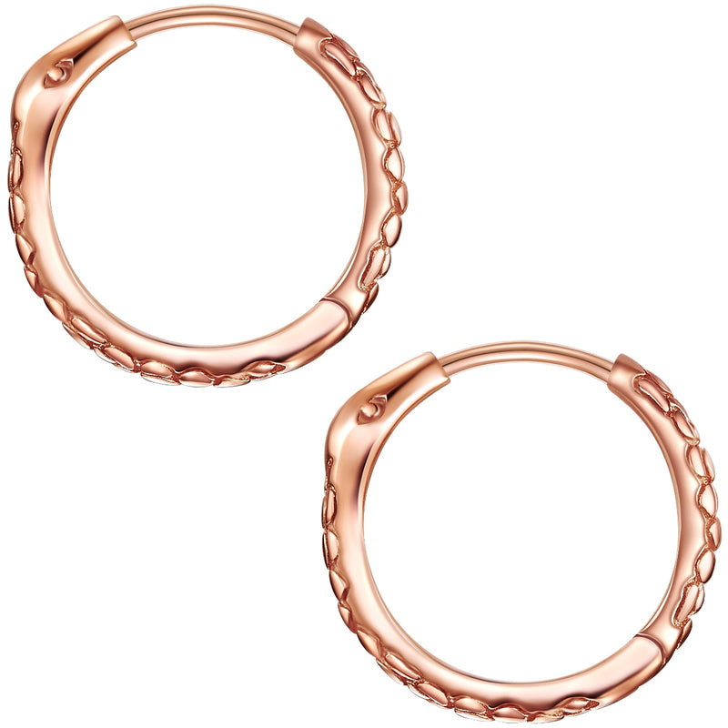 Creolen roségold Schlange