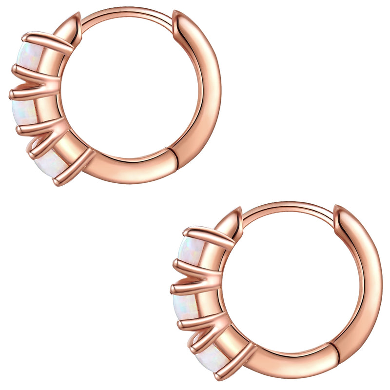 Creolen roségold Opal (synth.)