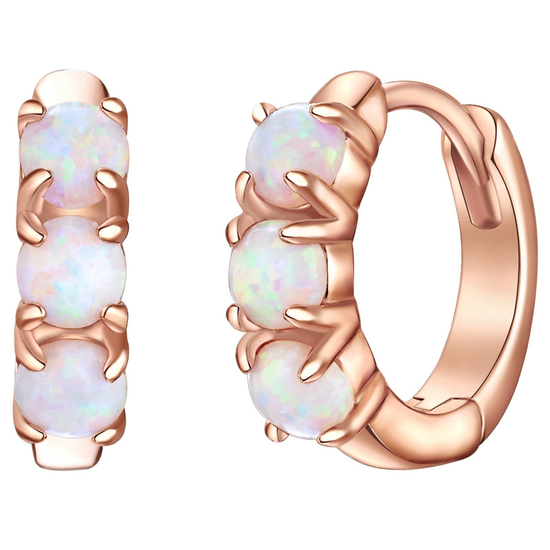 Creolen roségold Opal (synth.)