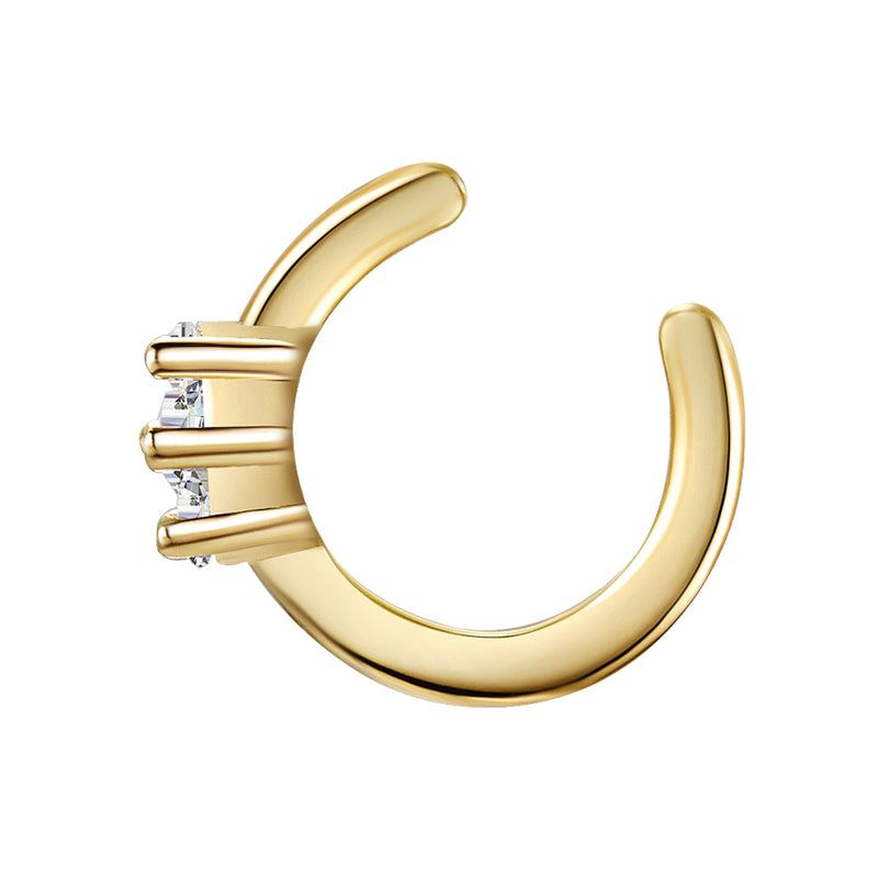 Earcuff Zirkonia gold