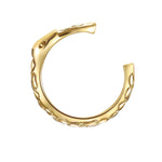 Ohrklemme SCHLANGENKOPF gelbgold