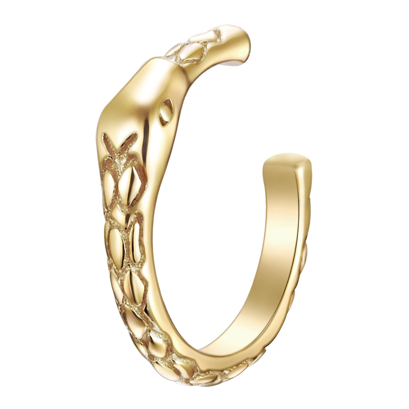 Ohrklemme SCHLANGENKOPF gelbgold