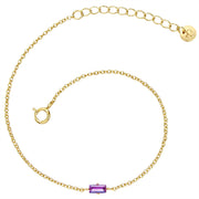 Armband gold Zirkonia lila