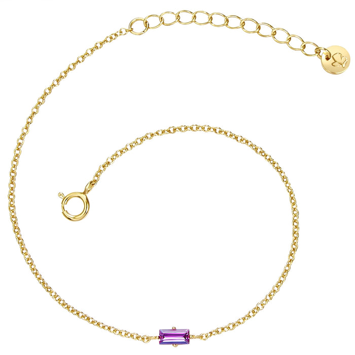 Armband gold Zirkonia lila