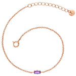 Armband roségold Zirkonia lila