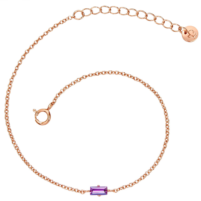 Armband roségold Zirkonia lila