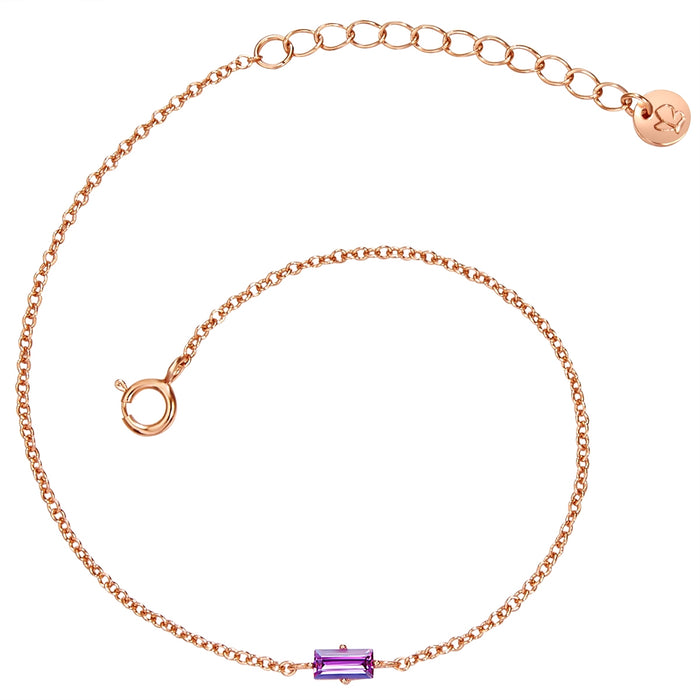 Armband roségold Zirkonia lila