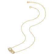Halskette gold verschlungen Zirkonia