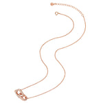 Hals Kette roségold verschlungen Zirkonia
