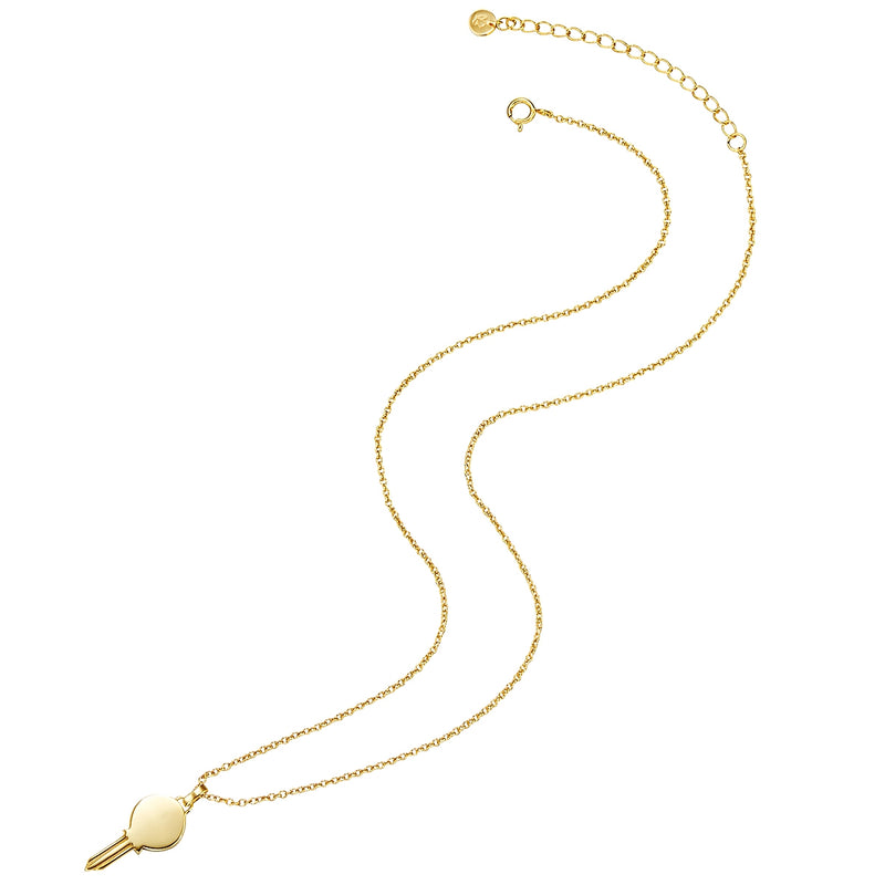 Hals Kette Schlüssel gold