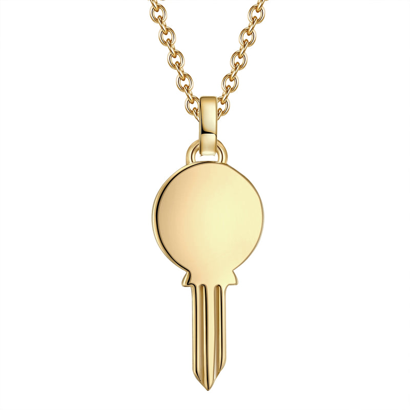 Hals Kette Schlüssel gold