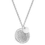 Kette mit Anhänger gehämmert silber