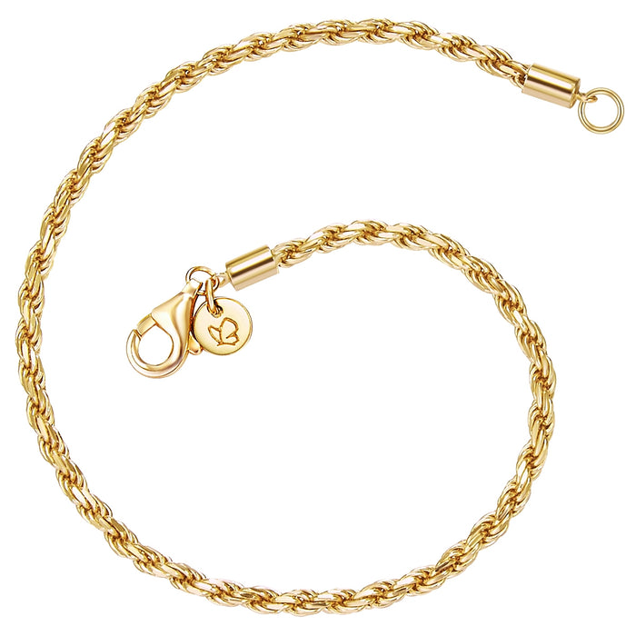 Kordel-Armband gelbgold