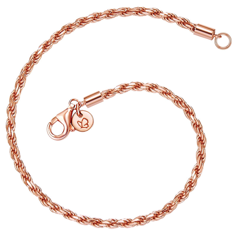 Kordel-Armband roségold