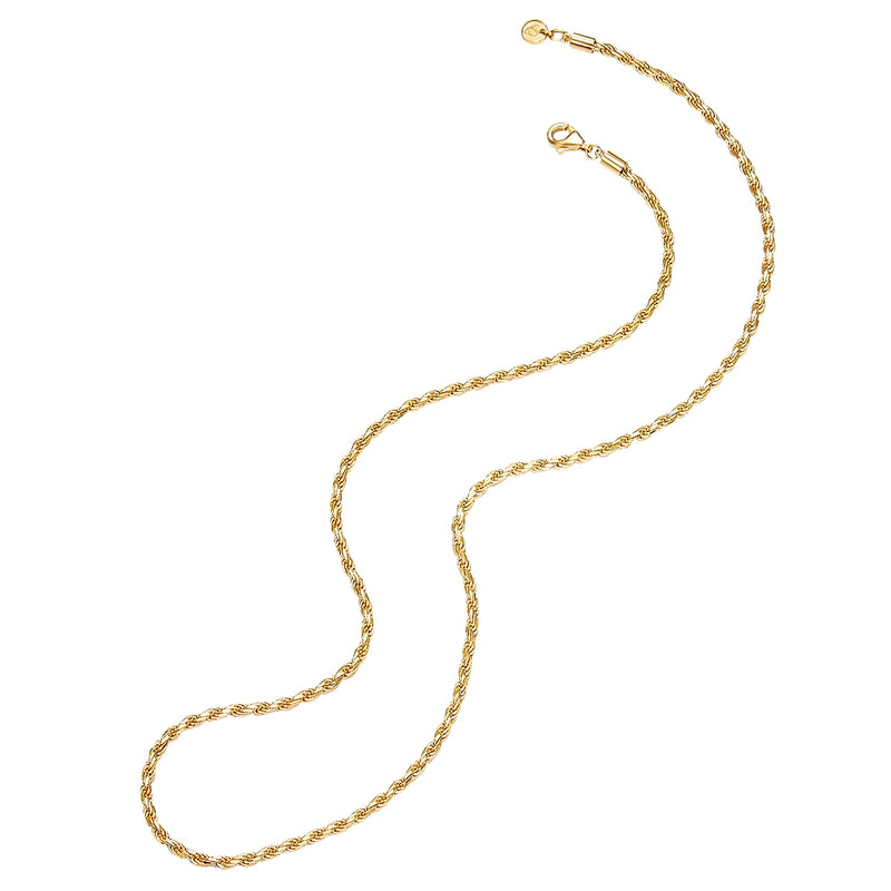 Kordel-Kette gelbgold