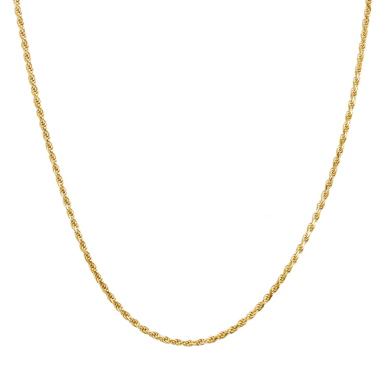 Kordel-Kette gelbgold