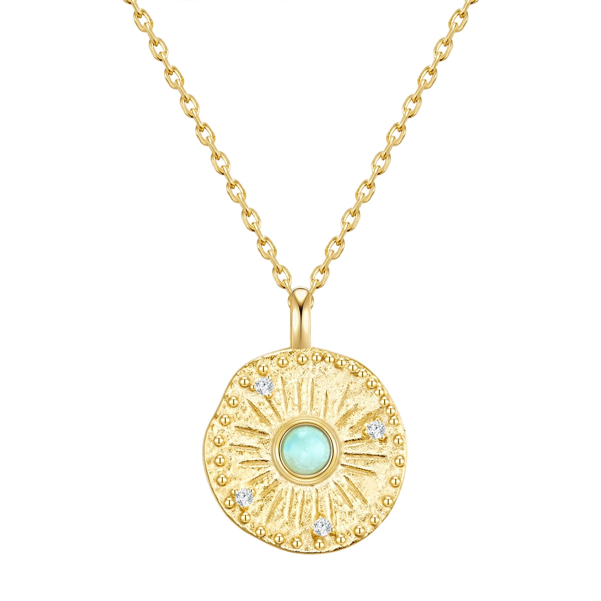 Halskette gold mit Amazonit