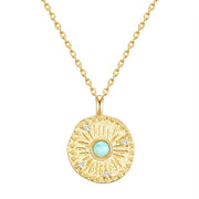 Halskette gold mit Amazonit