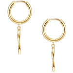 Creolen mit Blumen Anhänger gold