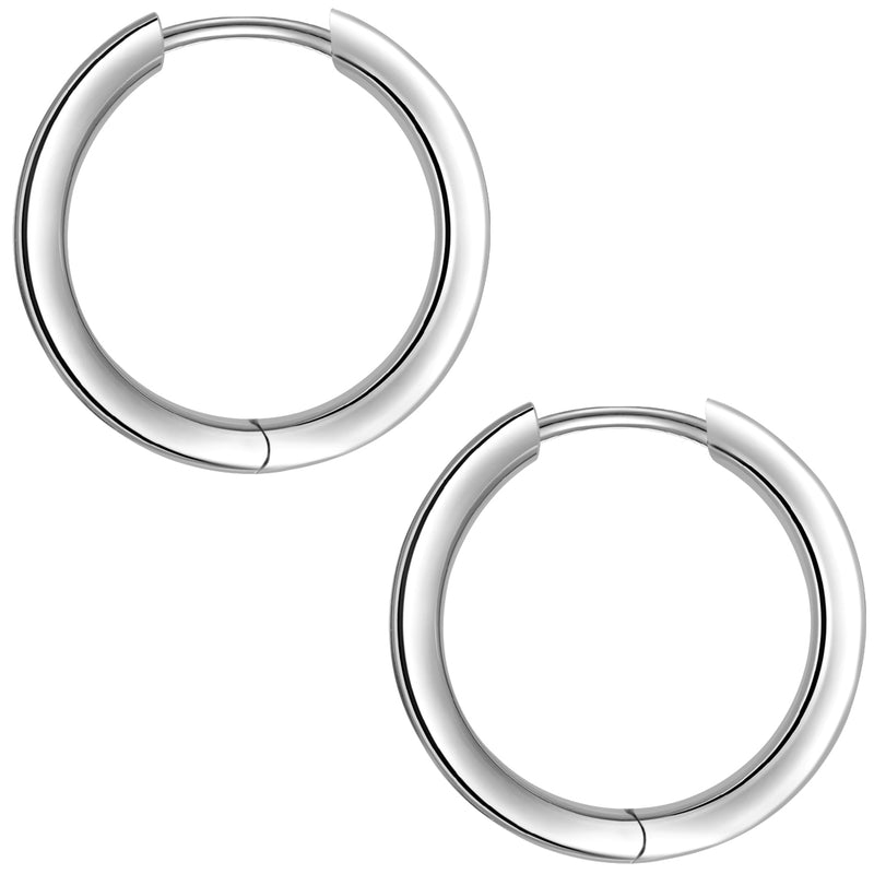 Creolen Silber mit Linien
