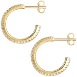 Halbcreolen gold Zirkonia